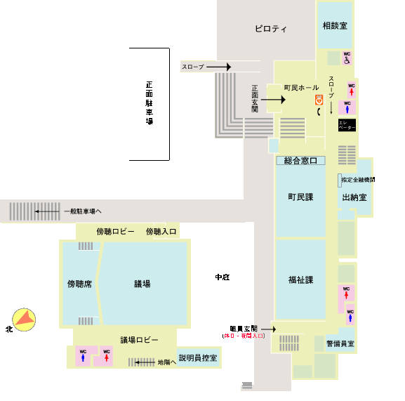 庁舎1階平面図