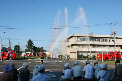 火災防御訓練の写真